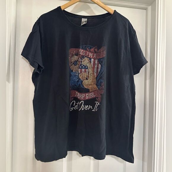 Yes I’m A Trump Girl Get Over It Tee Short Sleeve Shirt size 3X - Picture 1 of 4
